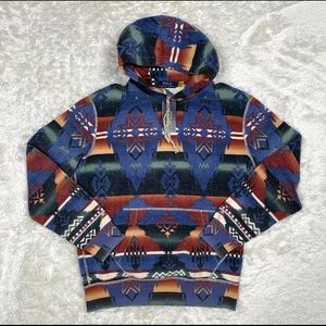 Polo Ralph Lauren Aztec Southwestern Beacon Fleece Hoodie Serape